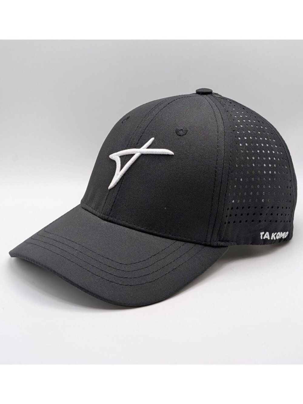 Takomo Golf Hat Cap Black Mesh Snapback Unisex Outdoor Course Club